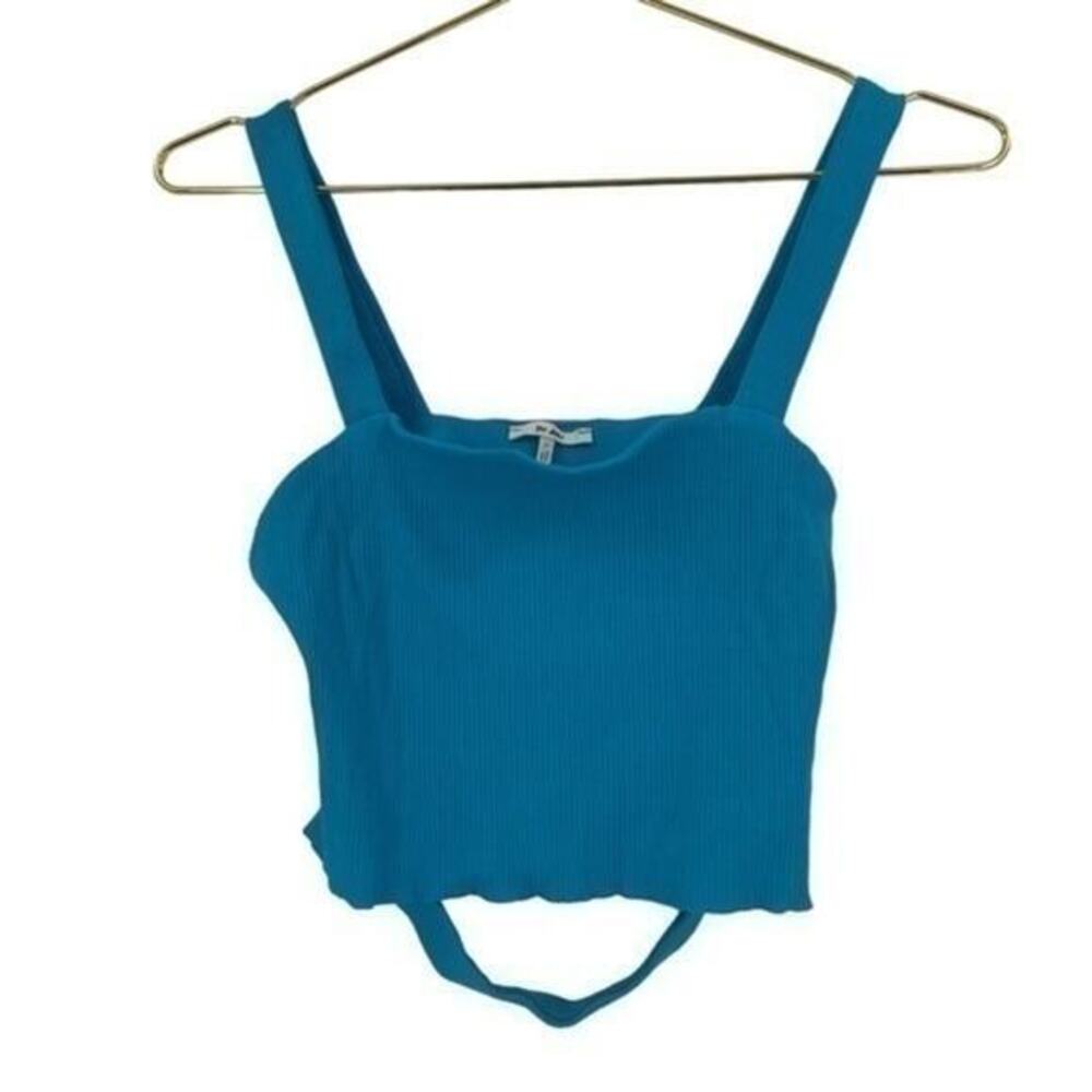 NWT Francesca's mi ami blue Crop Top large